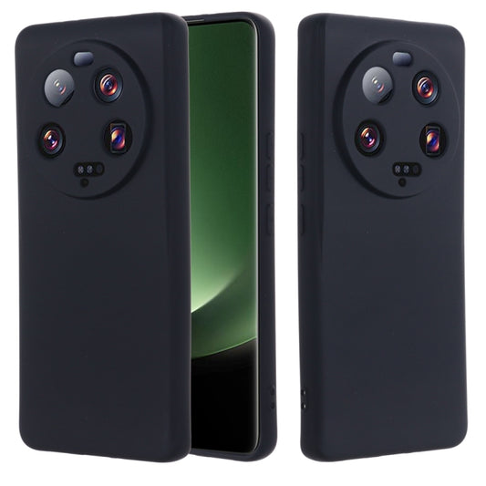 For Xiaomi 13 Ultra 5G Pure Color Liquid Silicone Shockproof Phone Case(Black) - Xiaomi Cases by buy2fix | Online Shopping UK | buy2fix