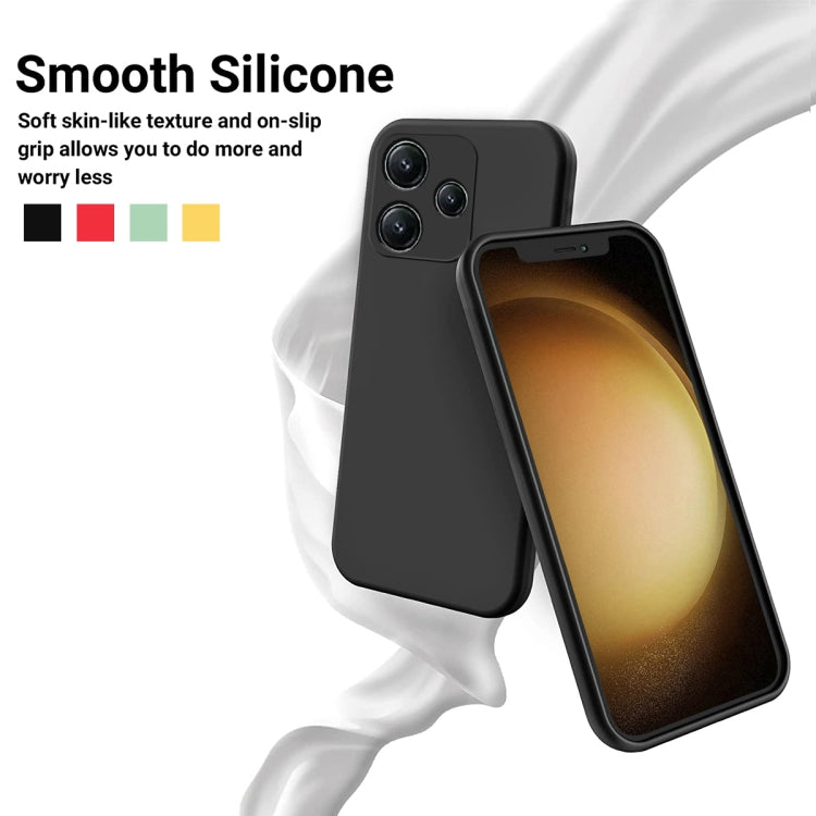 For Xiaomi Redmi 12 5G / Note 12R Pure Color Liquid Silicone Shockproof Phone Case(Black) - Xiaomi Cases by buy2fix | Online Shopping UK | buy2fix