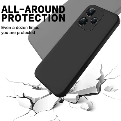 For Xiaomi Redmi 12 5G / Note 12R Pure Color Liquid Silicone Shockproof Phone Case(Black) - Xiaomi Cases by buy2fix | Online Shopping UK | buy2fix
