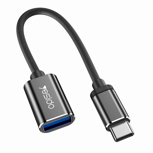 Yesido GS01 Type-C to USB 2.0 OTG Data Converter Cable(Black) - OTG Adapter by Yesido | Online Shopping UK | buy2fix