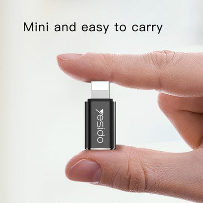 Yesido GS03 8 Pin to Type-C Charging Adapter(Black) - Converter & Adapter by Yesido | Online Shopping UK | buy2fix