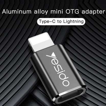 Yesido GS03 8 Pin to Type-C Charging Adapter(Black) - Converter & Adapter by Yesido | Online Shopping UK | buy2fix