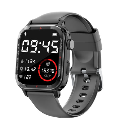 G96 1.85 inch HD Square Screen Rugged Smart Watch Support Bluetooth Calling/Heart Rate Monitoring/Blood Oxygen Monitoring(Black) by buy2fix