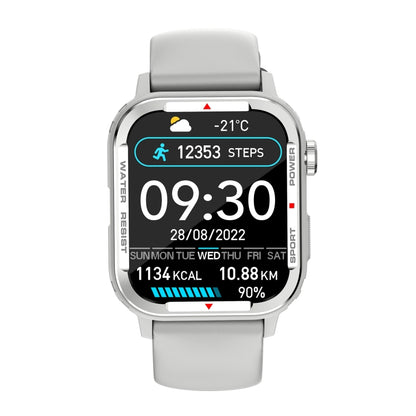 G96 1.85 inch HD Square Screen Rugged Smart Watch Support Bluetooth Calling/Heart Rate Monitoring/Blood Oxygen Monitoring(Grey) by buy2fix