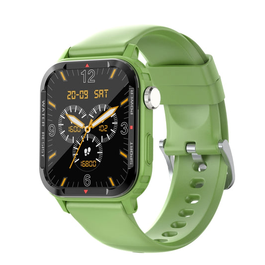 G96 1.85 inch HD Square Screen Rugged Smart Watch Support Bluetooth Calling/Heart Rate Monitoring/Blood Oxygen Monitoring(Green) by buy2fix