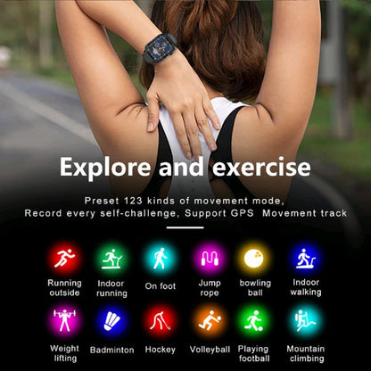 G96 1.85 inch HD Square Screen Rugged Smart Watch Support Bluetooth Calling/Heart Rate Monitoring/Blood Oxygen Monitoring(Black) by buy2fix