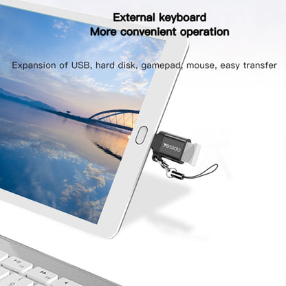 Yesido GS06 Type-C to USB 3.0 OTG Mini Connector Adapter with Keychain(Black) - Converter & Adapter by Yesido | Online Shopping UK | buy2fix