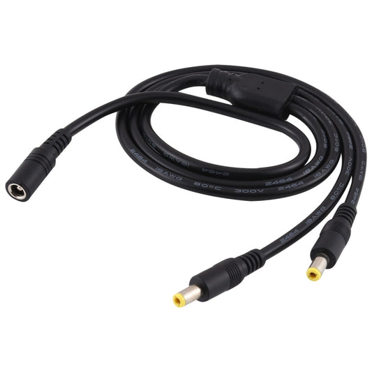 8A 5.5 x 2.5mm 1 to 2 Female to Male Plug DC Power Splitter Adapter Power Cable, Cable Length: 70cm(Black) - Universal Power Adapter by buy2fix | Online Shopping UK | buy2fix