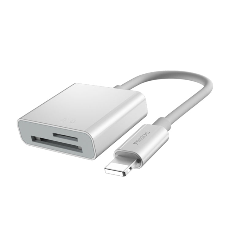 Yesido GS11 2 in 1 Multi-Function TF Card + SD Card to 8 Pin Converter Adapter(White) - Converter & Adapter by Yesido | Online Shopping UK | buy2fix