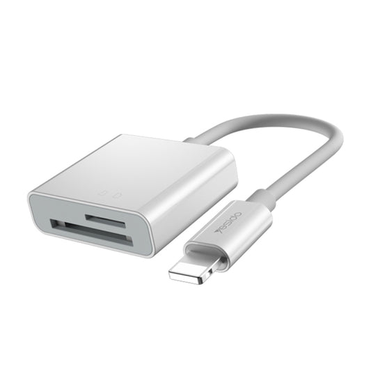 Yesido GS11 2 in 1 Multi-Function TF Card + SD Card to 8 Pin Converter Adapter(White) - Converter & Adapter by Yesido | Online Shopping UK | buy2fix