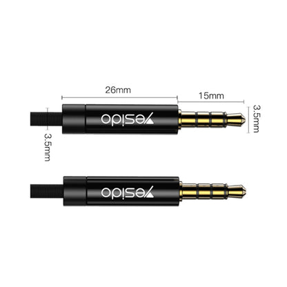 Yesido YAU15 3.5mm Male to 3.5mm Male Audio Cable, Length:2m(Black) - Video & Audio Cable by Yesido | Online Shopping UK | buy2fix