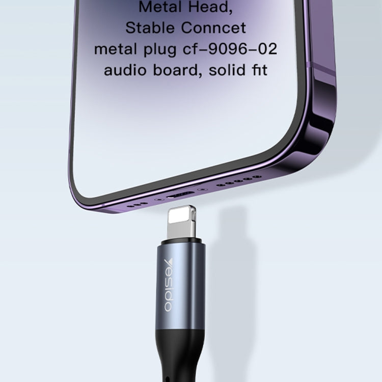 Yesido YAU37 8 Pin to 3.5mm Female Audio Adapter(Black) - Video & Audio Cable by Yesido | Online Shopping UK | buy2fix