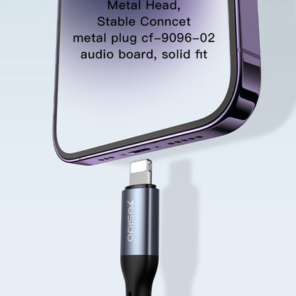 Yesido YAU37 8 Pin to 3.5mm Female Audio Adapter(Black) - Video & Audio Cable by Yesido | Online Shopping UK | buy2fix
