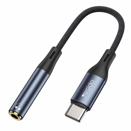 Yesido YAU38 Type-C to 3.5mm Female Audio Adapter(Black) - Video & Audio Cable by Yesido | Online Shopping UK | buy2fix