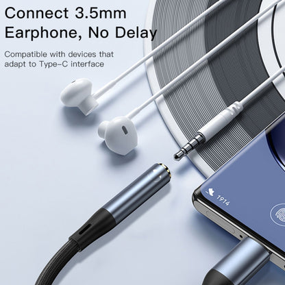 Yesido YAU38 Type-C to 3.5mm Female Audio Adapter(Black) - Video & Audio Cable by Yesido | Online Shopping UK | buy2fix
