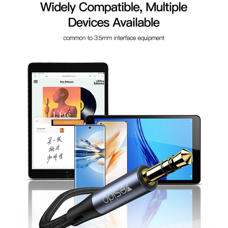 Yesido YAU39 3.5mm Male to 3.5mm Male AUX Audio Adapter Cable(Black) - Video & Audio Cable by Yesido | Online Shopping UK | buy2fix