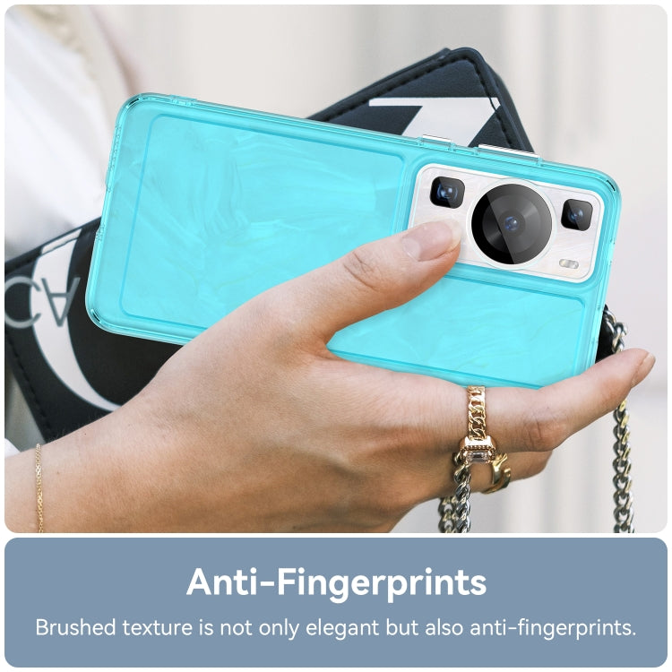 For Huawei P60 / P60 Pro Candy Series TPU Phone Case(Transparent Blue) - Huawei Cases by buy2fix | Online Shopping UK | buy2fix