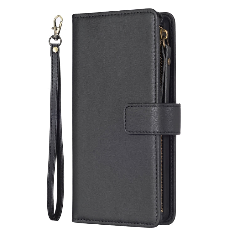For Samsung Galaxy S20 FE 9 Card Slots Zipper Wallet Leather Flip Phone Case(Black) by buy2fix