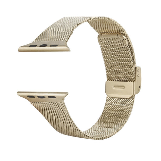 For Apple Watch Series 9&8&7 41mm / SE 3&SE 2&6&SE&5&4 40mm / 3&2&1 38mm Milanese Stainless Steel Watch Band(Vintage Gold) - Watch Bands by buy2fix | Online Shopping UK | buy2fix