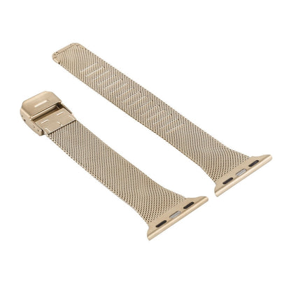 For Apple Watch Series 9&8&7 41mm / SE 3&SE 2&6&SE&5&4 40mm / 3&2&1 38mm Milanese Stainless Steel Watch Band(Vintage Gold) - Watch Bands by buy2fix | Online Shopping UK | buy2fix