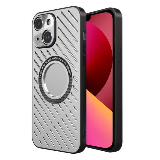 For iPhone 13 R-JUST RJ57 CD Pattern MagSafe Cooling Phone Case(Silver) - iPhone 13 Cases by R-JUST | Online Shopping UK | buy2fix