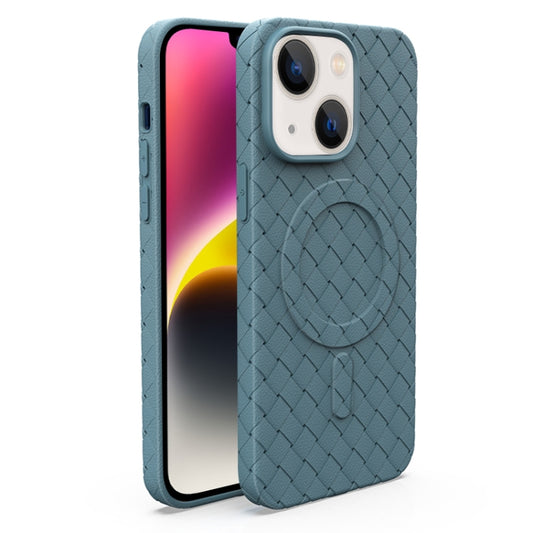 For iPhone 14 Woven Pattern MagSafe Magnetic Cooling Phone Case(Green) - iPhone 14 Cases by buy2fix | Online Shopping UK | buy2fix