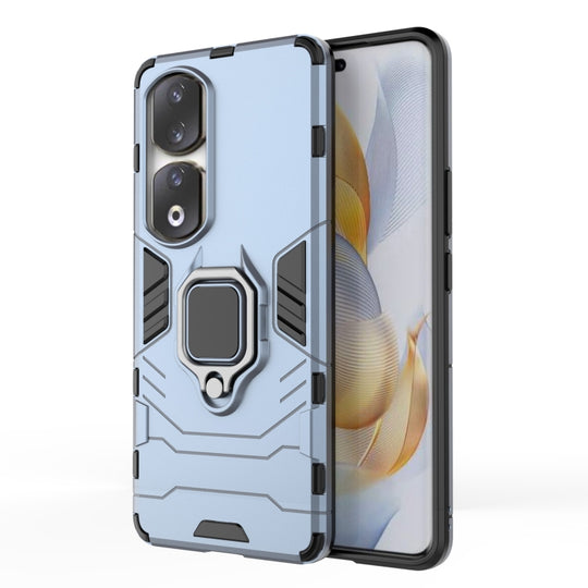 Pour Honor 90 Pro Support d'anneau magnétique PC + Étui de téléphone TPU (Bleu marine)