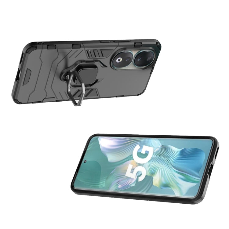 For Honor 90 Magnetic Ring Holder PC + TPU Phone Case(Black) by buy2fix