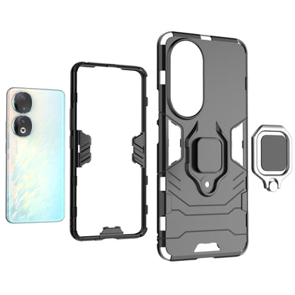 For Honor 90 Magnetic Ring Holder PC + TPU Phone Case(Black) by buy2fix