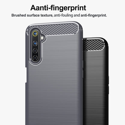 For Realme 6i India Brushed Texture Carbon Fiber TPU Phone Case(Red) - Realme Cases by buy2fix | Online Shopping UK | buy2fix