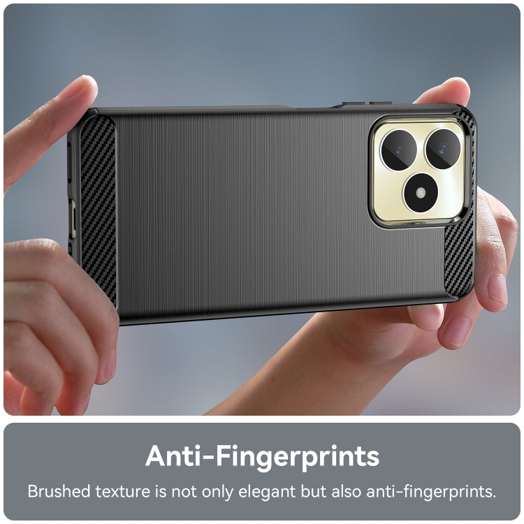 For Realme C53 Brushed Texture Carbon Fiber TPU Phone Case(Black) - Realme Cases by buy2fix | Online Shopping UK | buy2fix