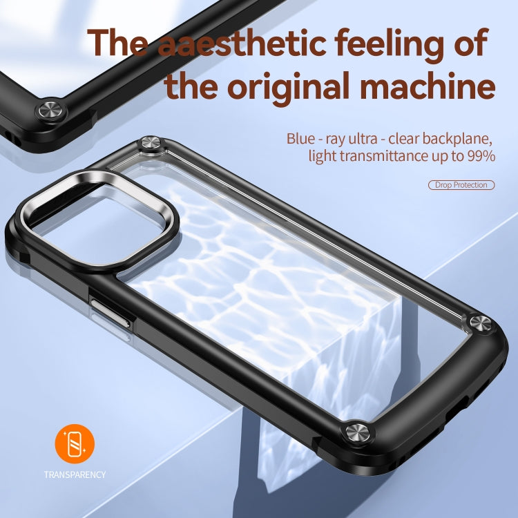 For iPhone 15 Pro Max TPU + PC Lens Protection Phone Case(Black) - iPhone 15 Pro Max Cases by buy2fix | Online Shopping UK | buy2fix