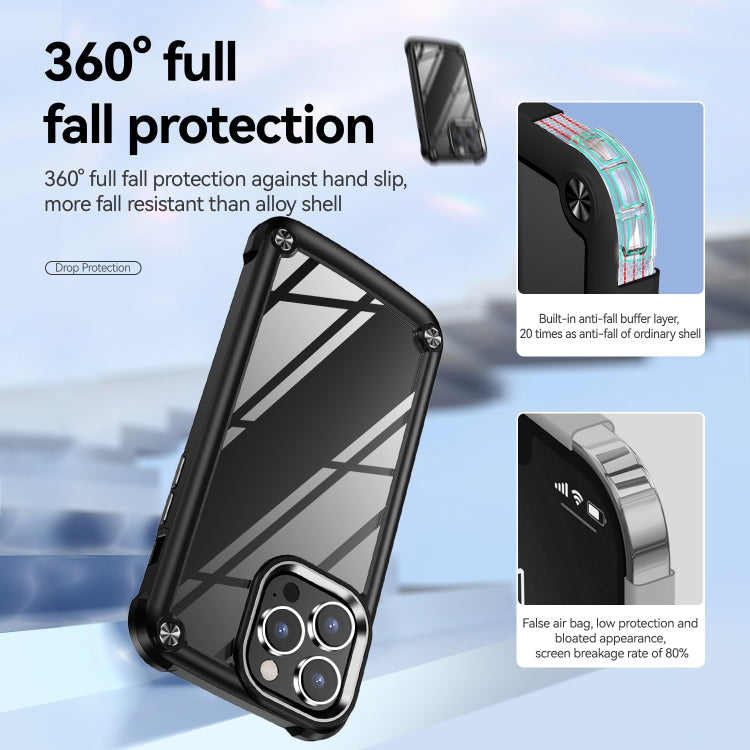 For iPhone 15 Pro Max TPU + PC Lens Protection Phone Case(Black) - iPhone 15 Pro Max Cases by buy2fix | Online Shopping UK | buy2fix