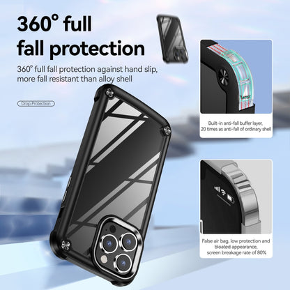 For iPhone 15 Pro Max TPU + PC Lens Protection Phone Case(Black) - iPhone 15 Pro Max Cases by buy2fix | Online Shopping UK | buy2fix