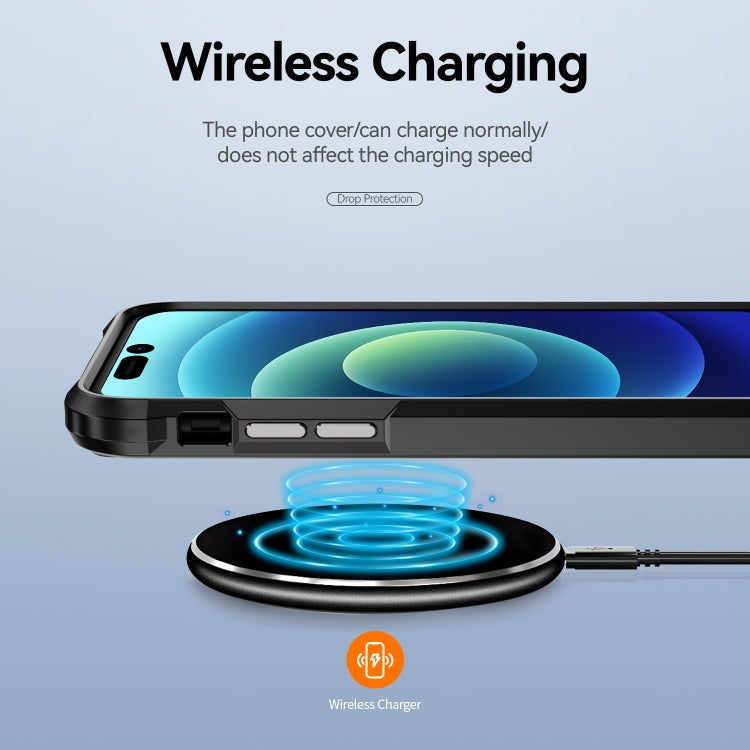 For iPhone 15 Pro Max TPU + PC Lens Protection Phone Case(Black) - iPhone 15 Pro Max Cases by buy2fix | Online Shopping UK | buy2fix