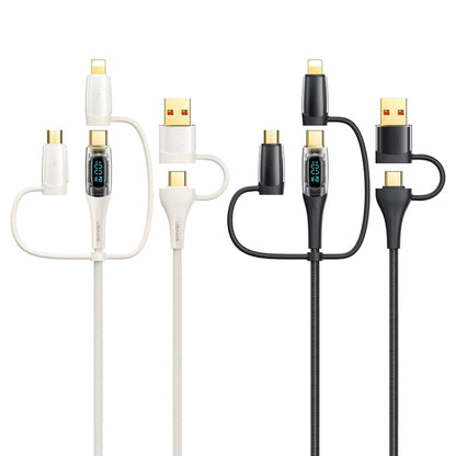 USAMS US-SJ616 PD 100W 6 in 1 Fast Charge Data Cable, Length: 1.2m(Black) - Multifunction Cable by USAMS | Online Shopping UK | buy2fix