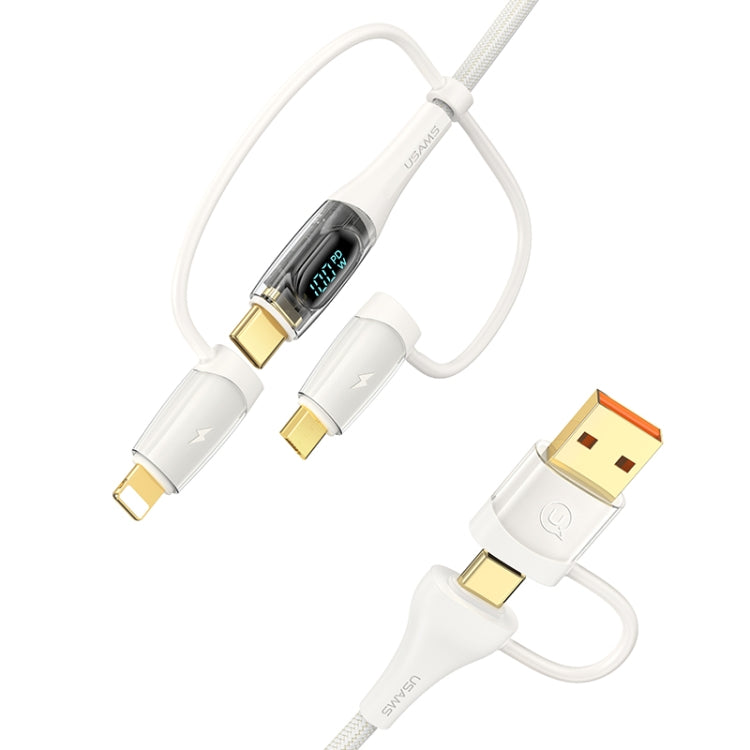 USAMS US-SJ616 PD 100W 6 in 1 Fast Charge Data Cable, Length: 1.2m(Black) - Multifunction Cable by USAMS | Online Shopping UK | buy2fix