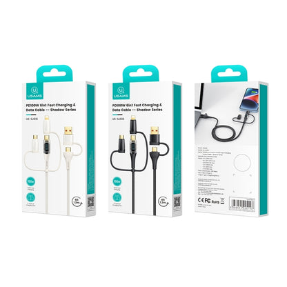 USAMS US-SJ616 PD 100W 6 in 1 Fast Charge Data Cable, Length: 1.2m(Black) - Multifunction Cable by USAMS | Online Shopping UK | buy2fix