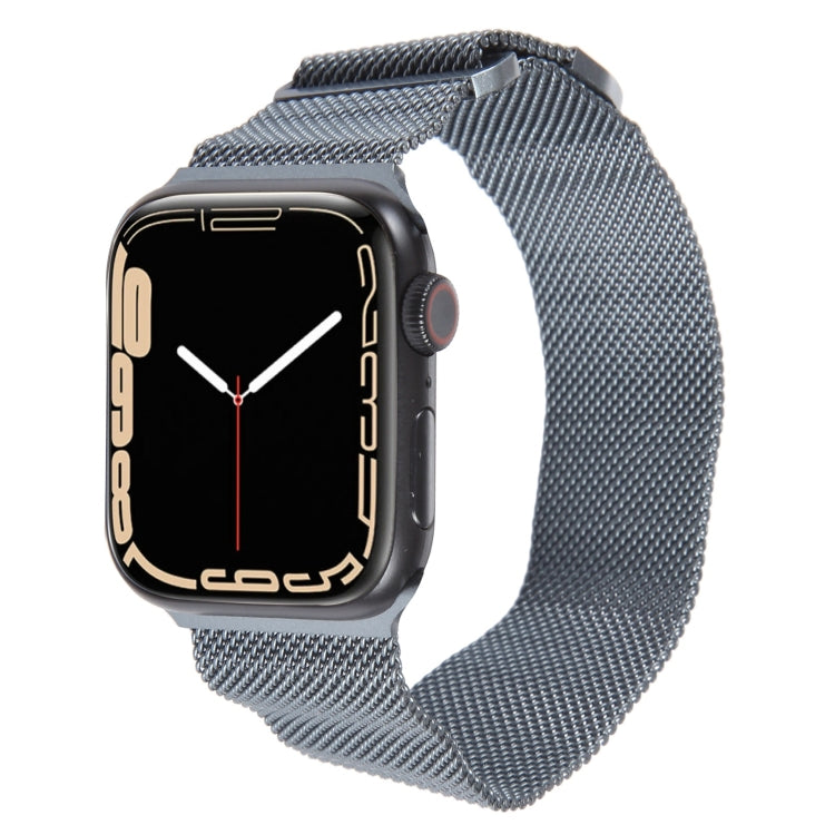 For Apple Watch 8 45mm Milanese Metal Magnetic Watch Band(Space Grey) by buy2fix
