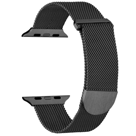 For Apple Watch 7 41mm Milanese Metal Magnetic Watch Band(Black) - Watch Bands by buy2fix | Online Shopping UK | buy2fix