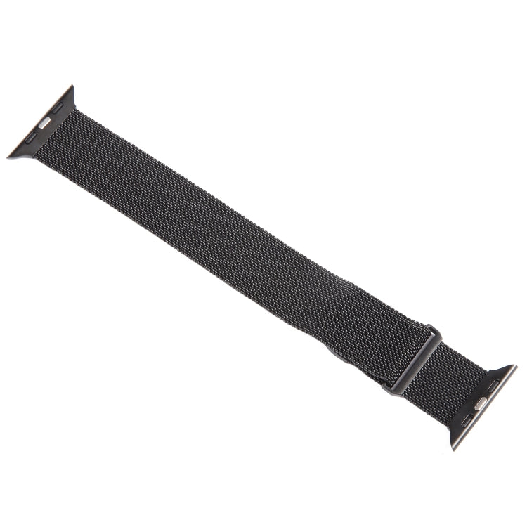 For Apple Watch 7 41mm Milanese Metal Magnetic Watch Band(Black) - Watch Bands by buy2fix | Online Shopping UK | buy2fix