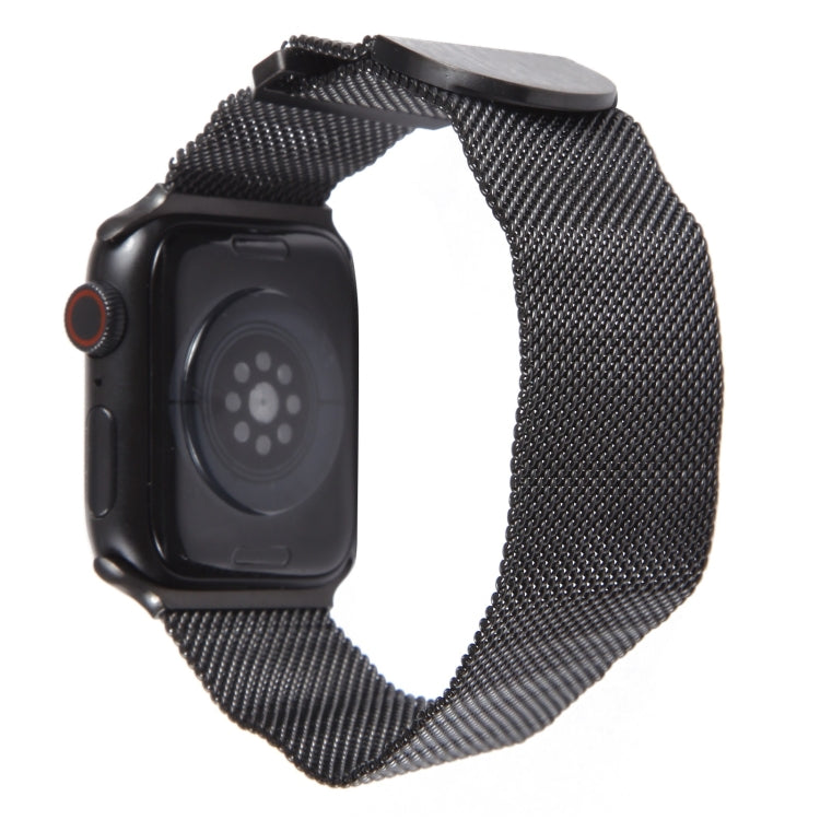 For Apple Watch 7 41mm Milanese Metal Magnetic Watch Band(Black) - Watch Bands by buy2fix | Online Shopping UK | buy2fix