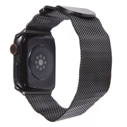 For Apple Watch 7 41mm Milanese Metal Magnetic Watch Band(Black) - Watch Bands by buy2fix | Online Shopping UK | buy2fix