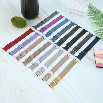 For Apple Watch 6 40mm Milanese Metal Magnetic Watch Band(Pink) by buy2fix