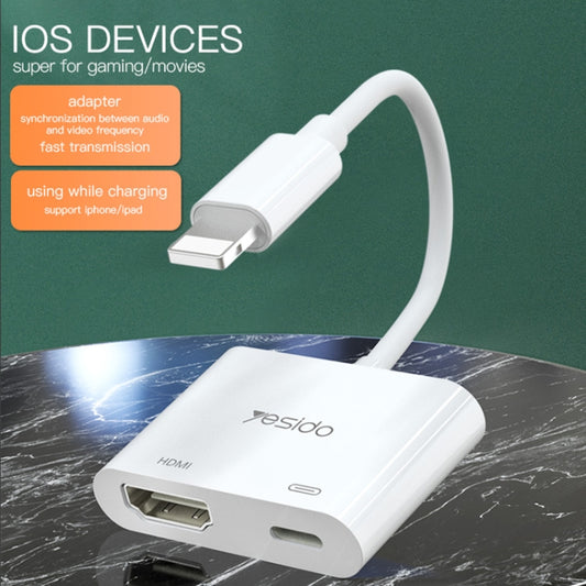Yesido HM06 8 Pin to HDMI Audio Video Adapter - Converter & Adapter by Yesido | Online Shopping UK | buy2fix
