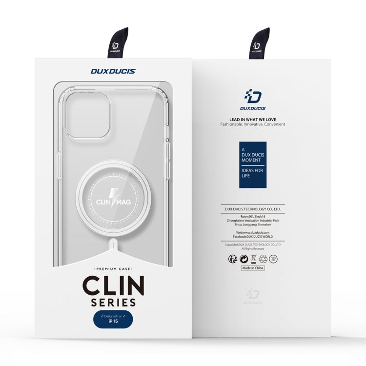 For iPhone 15 DUX DUCIS Clin Mag Series Magsafe TPU Phone Case(Transparent) - iPhone 15 Cases by DUX DUCIS | Online Shopping UK | buy2fix
