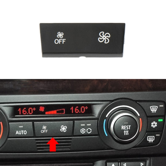 Pour BMW série 1/série 3/X1/X3 conduite à gauche voiture climatiseur panneau bouton de commutation clé de Volume d'air avec OFF 6411 9320 348-MB