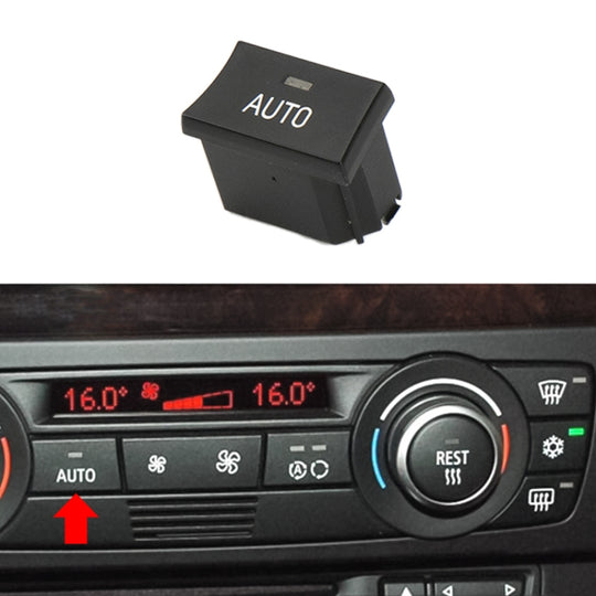 Bouton de commutation du panneau de climatiseur de voiture, pour BMW série 1/série 3/X1/X3, conduite à gauche, clé automatique 6411 9320 348-1