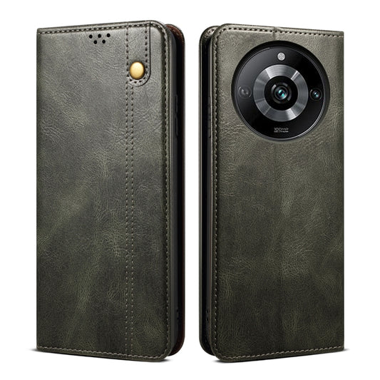 For Realme 11 Pro / 11 Pro+ Oil Wax Crazy Horse Texture Leather Phone Case(Green) - Realme Cases by buy2fix | Online Shopping UK | buy2fix