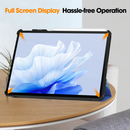 For Huawei Matepad Air Custer Painted 3-Fold Holder Smart Leather Tablet Case(Milky Way Nebula) - Huawei by buy2fix | Online Shopping UK | buy2fix